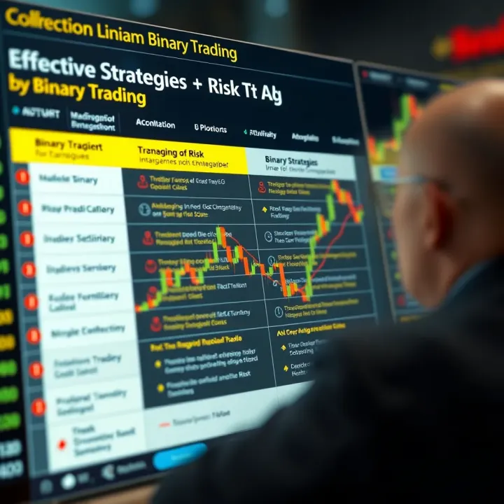 Effective Strategies and Risk Management in Binary Trading Chart displaying various binary trading strategies and risk management techniques with highlighted key points