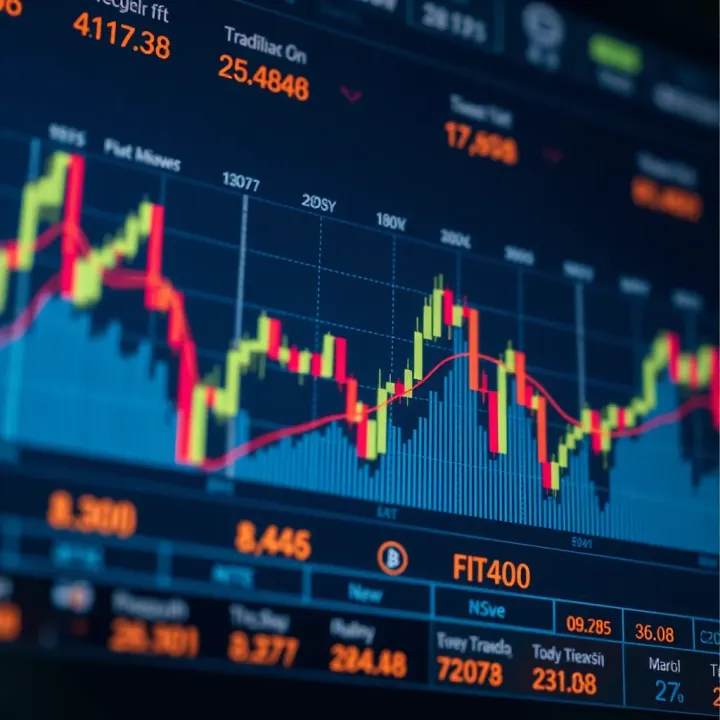 Bitcoin Price Movement and Technical Indicators Overview Graph showing Bitcoin price fluctuations with technical indicators over a short-term period