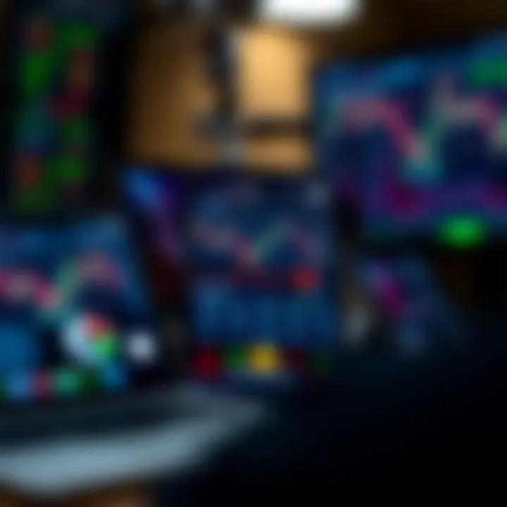 Mobile phone screen displaying an app interface for derivatives trading with financial graphs and data