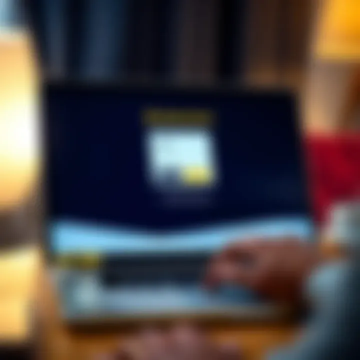 User entering credentials on the Binance login page on a laptop screen