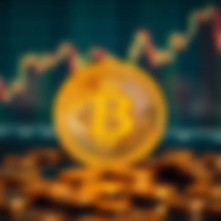 Illustration of factors influencing Bitcoin's market value including technology and market demand