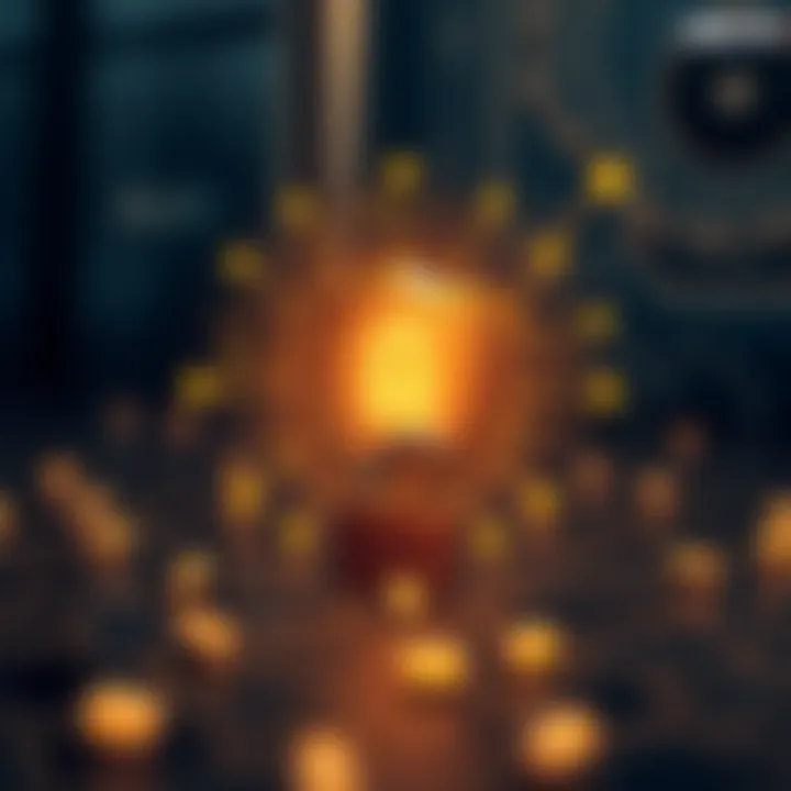 Secure login illustration with shield and padlock symbolizing account protection