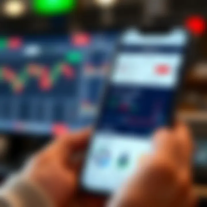 Mobile device displaying Deriv X app with real-time trading analytics and navigation menu