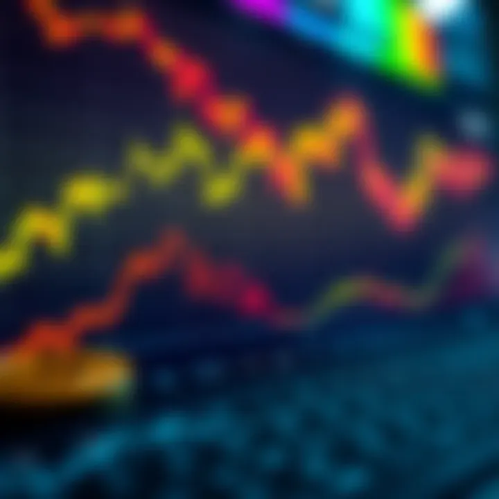 Graph showing rising cryptocurrency market trends in Kenya with bright colors