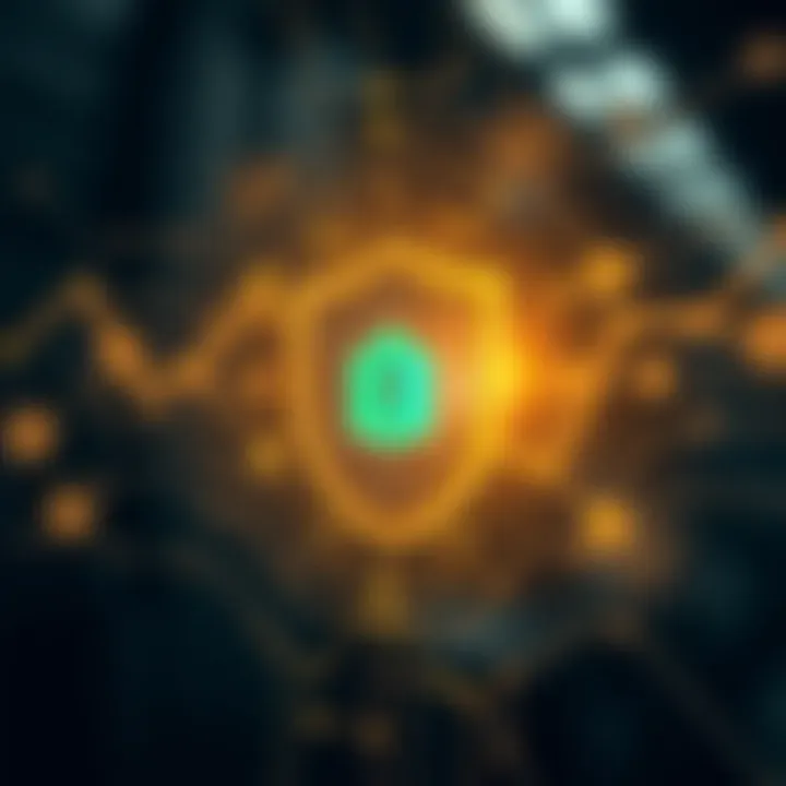 Illustration of a shield symbolizing data protection and account security