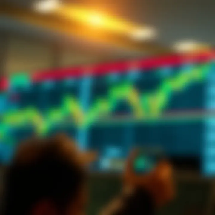Visual representation of derivatives application in risk management within financial markets