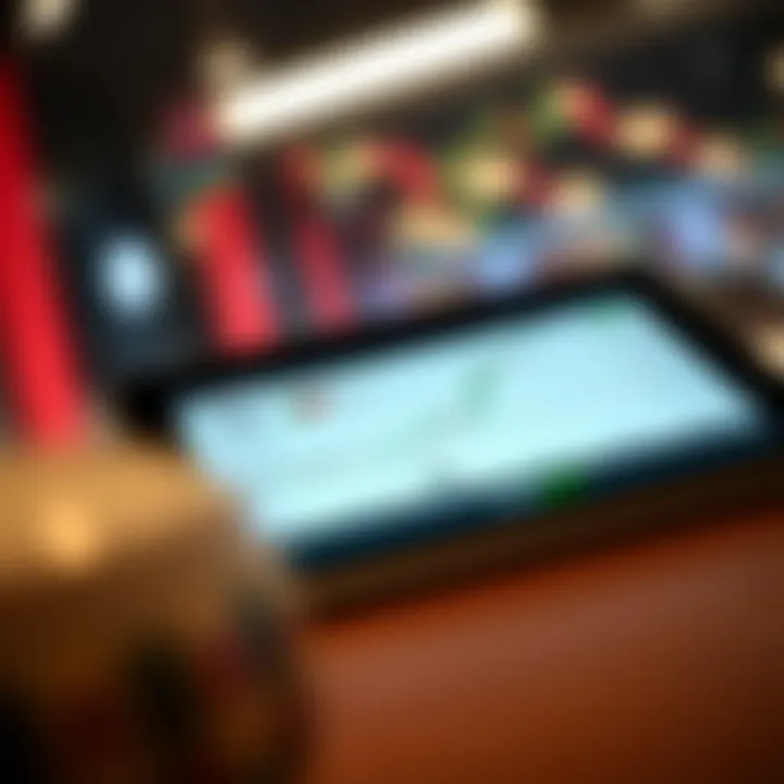 Visual of a digital tablet displaying PDF documents related to forex strategies and Kenyan trading regulations