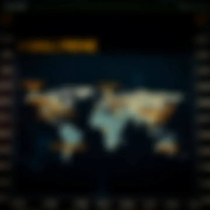 Global map highlighting geopolitical events impacting gold and US dollar markets