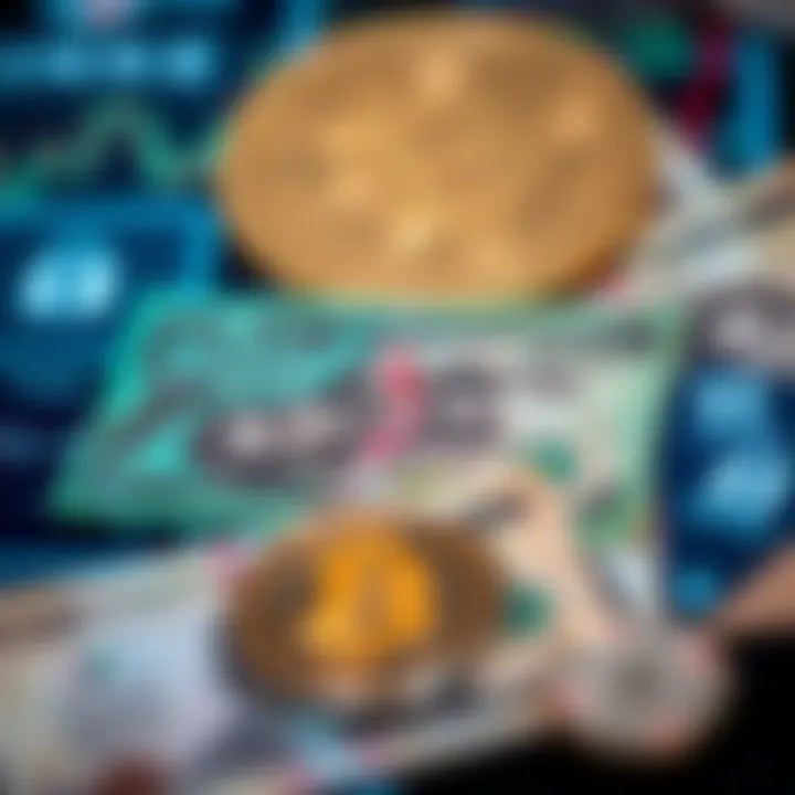 Digital representation of Kenyan currency with secure online payment icons including mobile money transaction symbols