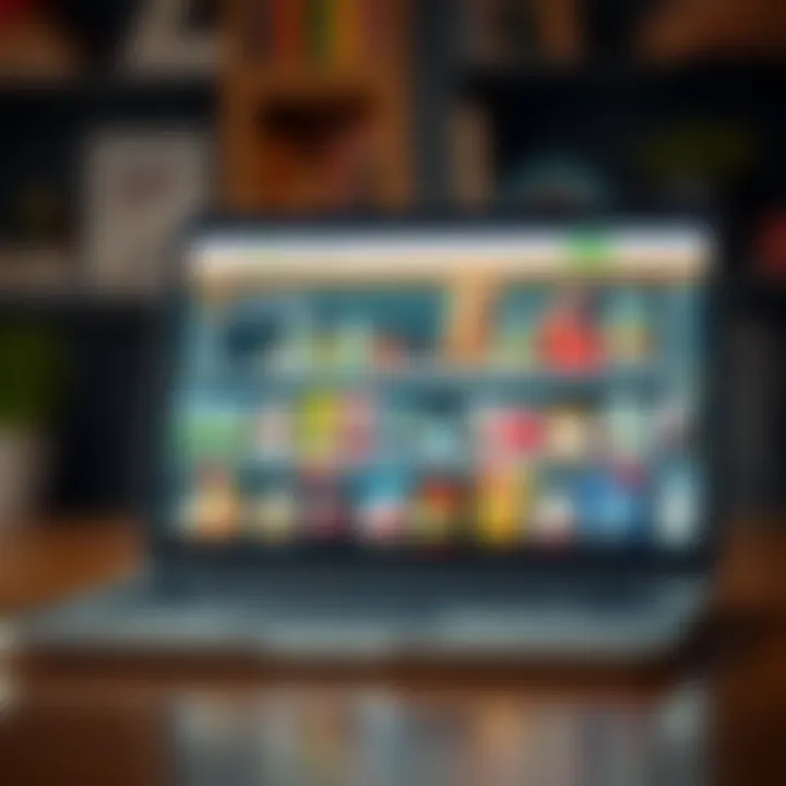 Digital marketplace showcasing diverse Kenyan products on a laptop screen