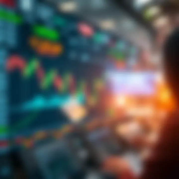 Digital interface displaying automated forex trading algorithms operating on a currency exchange platform