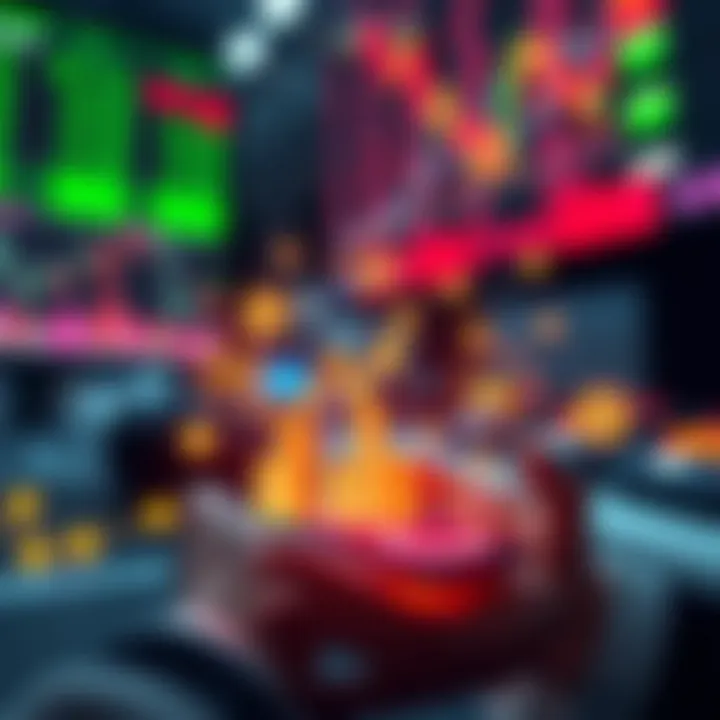 Conceptual illustration of financial markets with icons representing stocks, forex, and commodities connected to mobile technology
