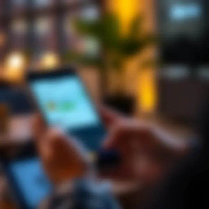 Using the Deriv App for Trading and Security on Android User navigating the Deriv app dashboard showing trading options and security settings on an Android device