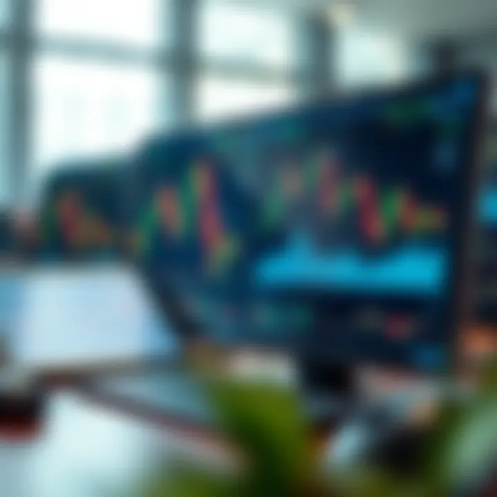 Digital Stock Market Charts for Online Trading in Kenya Illustration of digital devices displaying stock market charts and trading data