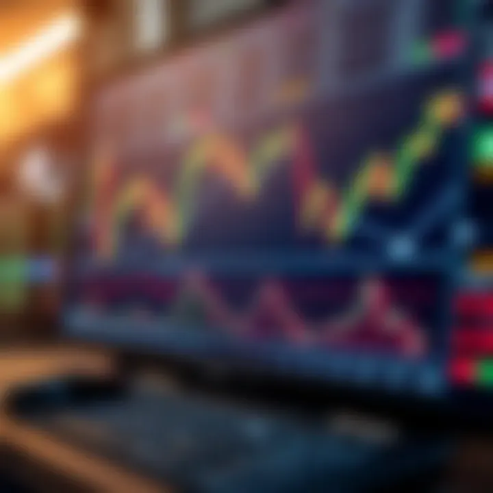 Visual representation of risk management techniques in derivatives trading with graphs and indicators