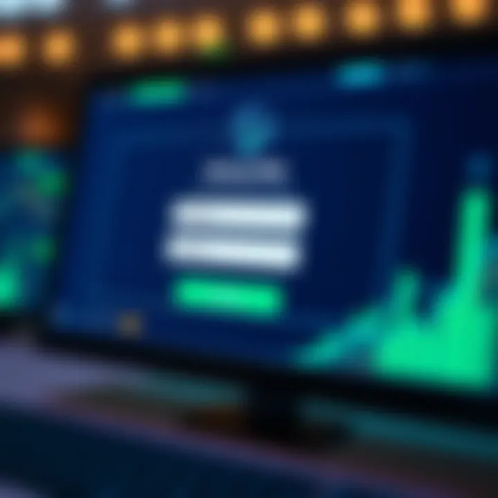 User interface of Binary Bot showing login screen with username and password fields