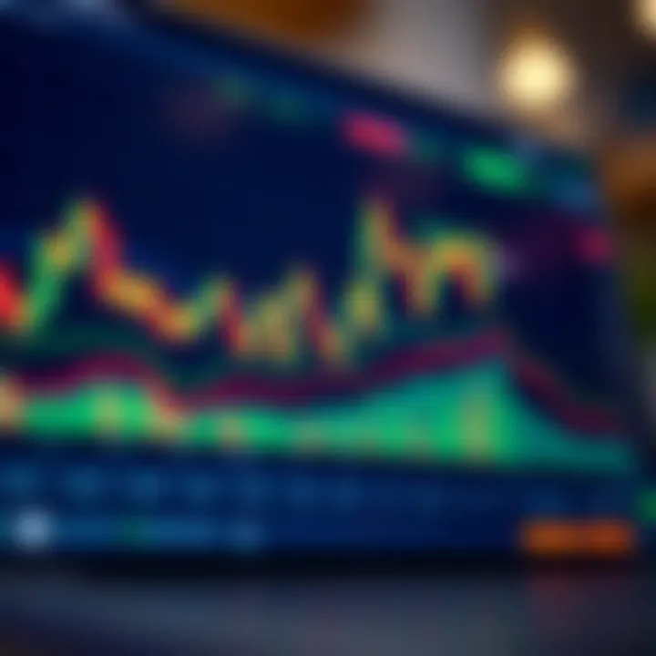 TradingView chart displaying candlestick patterns and technical indicators for binary options trading