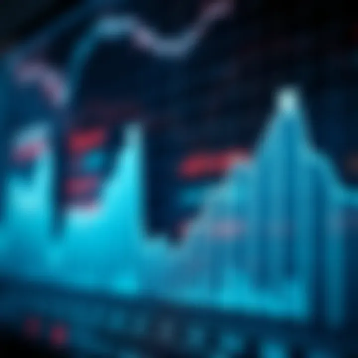 Graph showing upward and downward trends representing binary trading options