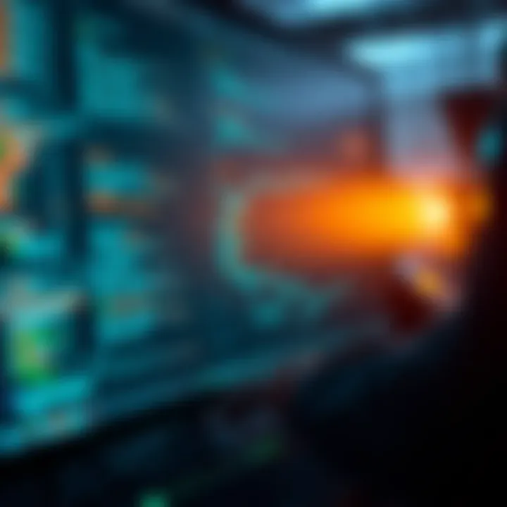 Visual representation of a digital bot binary code executing automated commands within a software environment