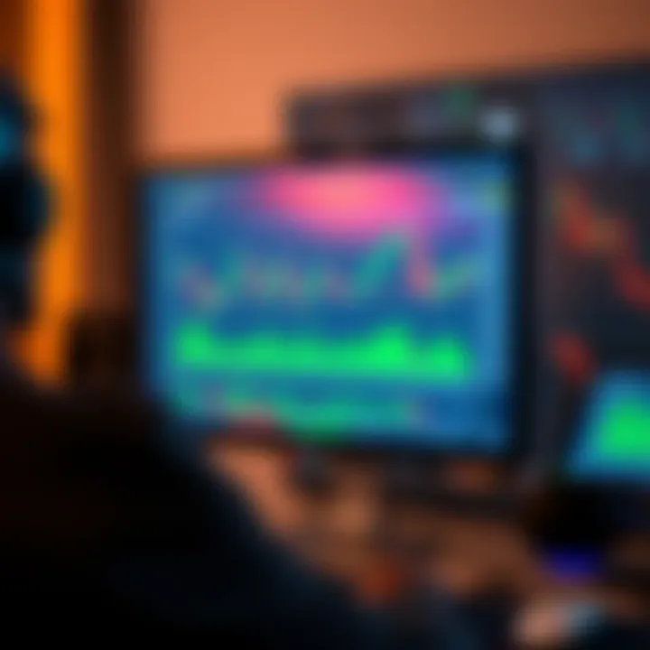 Diagram showing automated trading bot interacting with financial charts on a computer screen