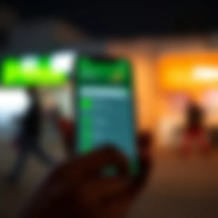 Mobile phone displaying D Mpesa app interface with transaction options