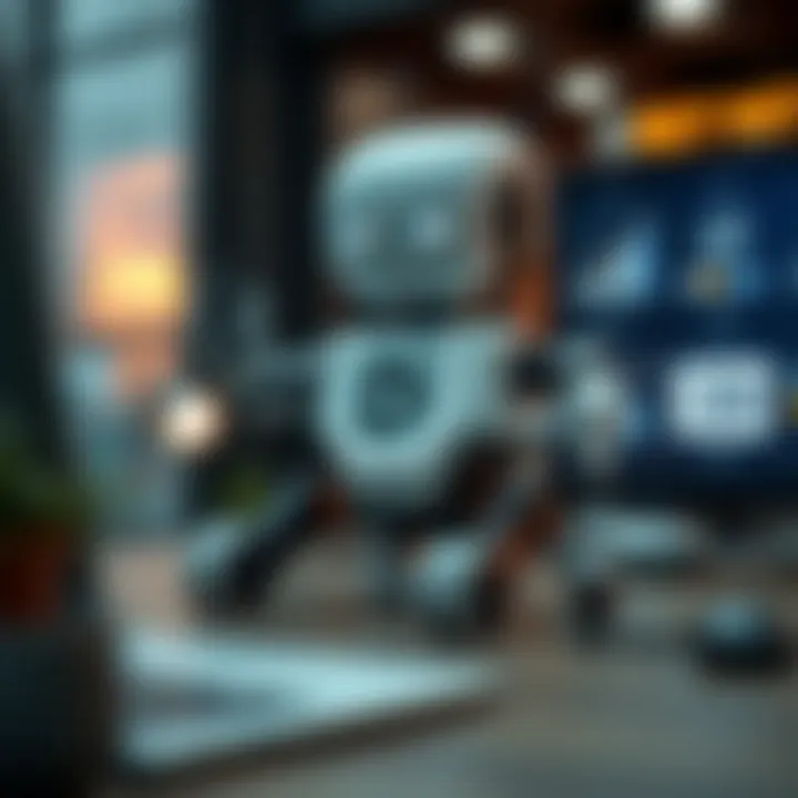 Illustration of DBot integrating with diverse software platforms to enhance workflow efficiency