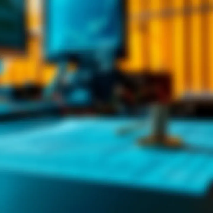 Illustration of regulatory documents and compliance symbols representing financial regulation