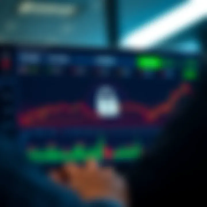 Dashboard showing active trading account with various financial instruments and secure connection icon