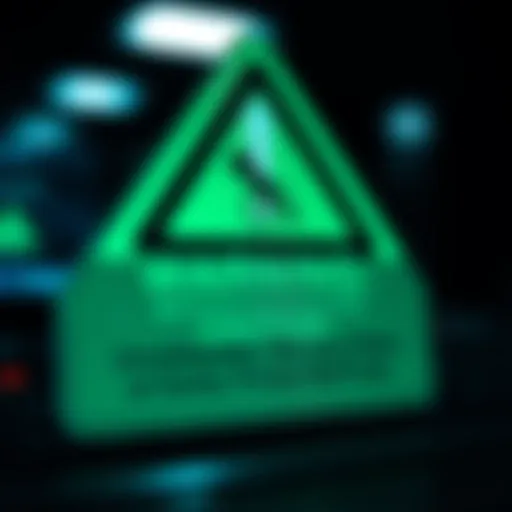 Visual Warning About the Risks of Downloading Unverified Software Warning symbol with caution text highlighting the risks of downloading unverified online tools