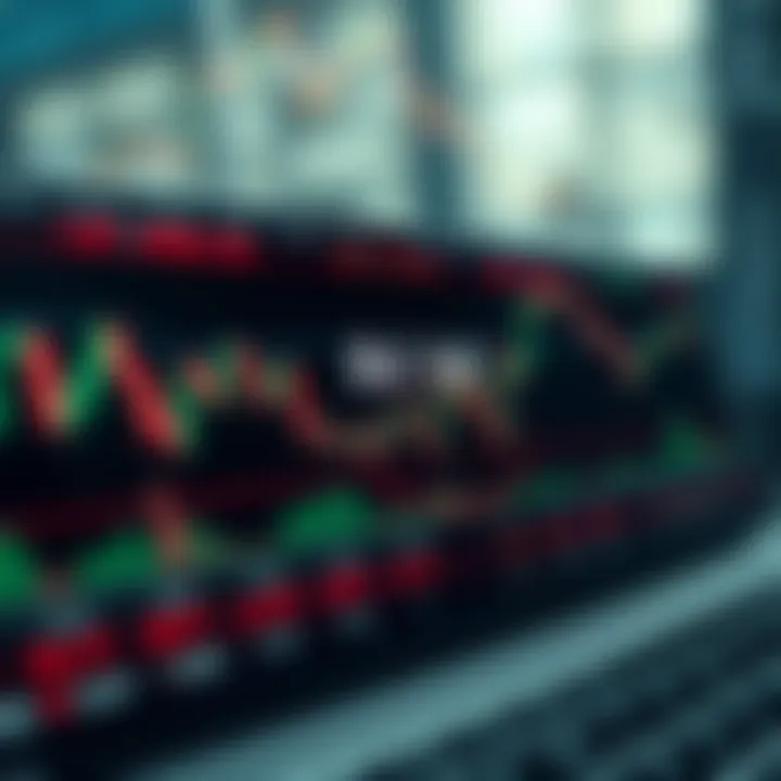 Illustration showing bid and ask prices with spread highlighted on forex trading chart