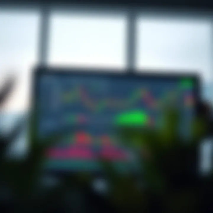 TradingView chart integrated with Deriv trading platform showing multiple technical indicators and price movements