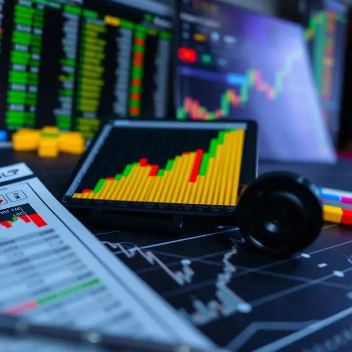 Illustration of trading strategies with risk management elements and analysis tools