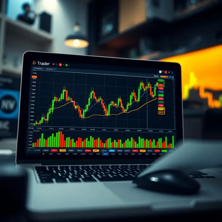 Trading Analytics and Performance Metrics on D Trader Graph displaying trading analytics and performance metrics on D Trader platform