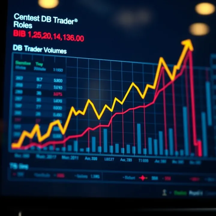 DB Traders Market Position and Trading Volumes Overview Graph depicting DB Traders' market position and trading volumes with upward trends