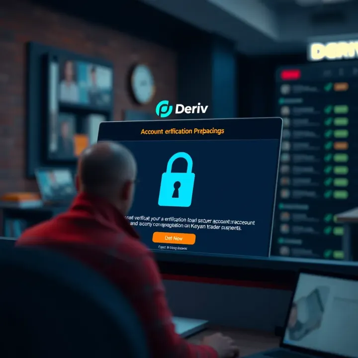 Account Verification and Security Measures on Deriv Platform Visual representation of secure account verification and document submission on Deriv