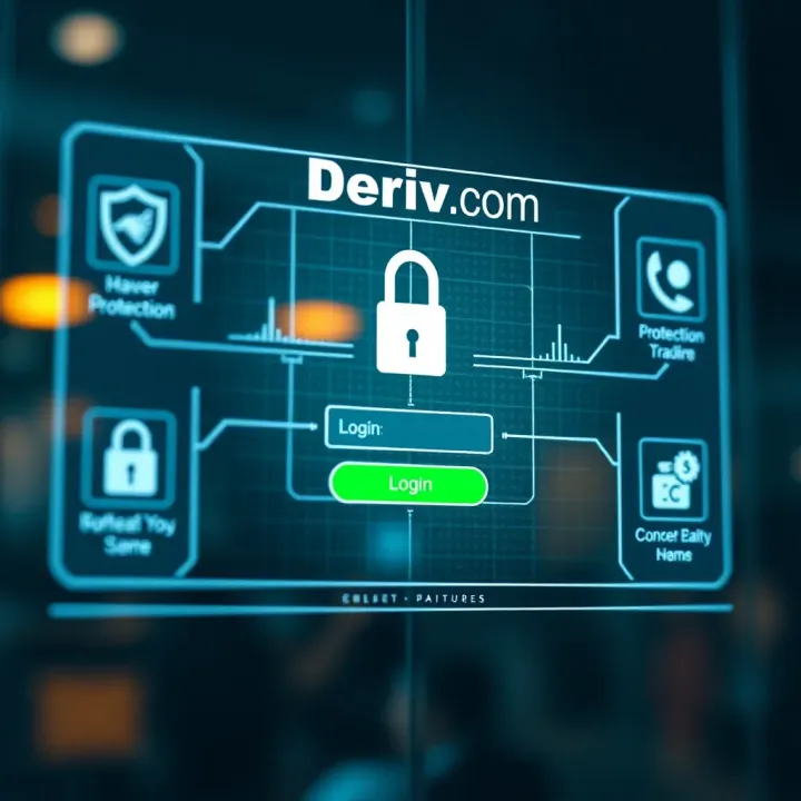 Secure login screen with security icons representing protection and confidentiality