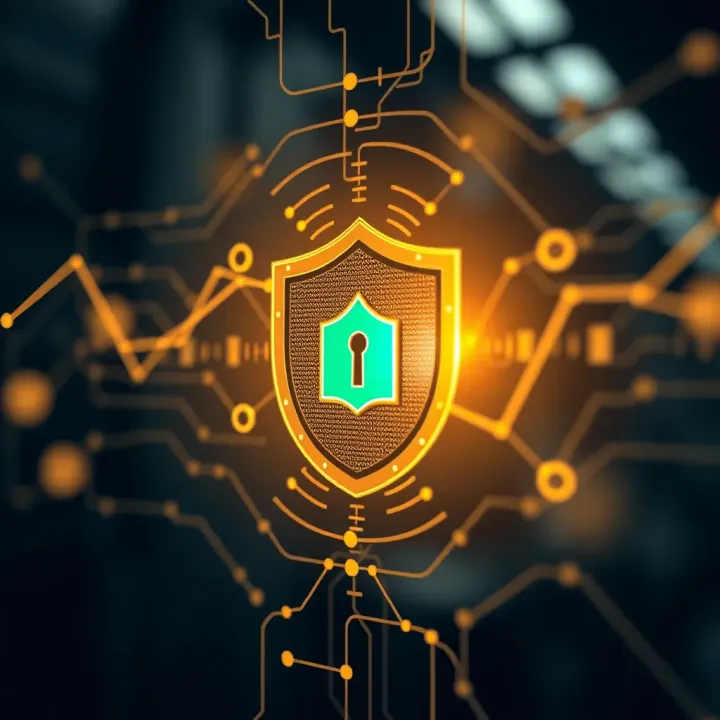 Illustration of a shield symbolizing data protection and account security