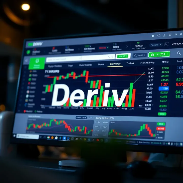 Deriv trading platform interface showing market options and trading tools