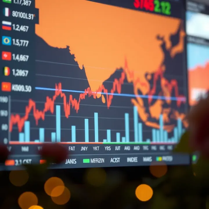 Graph illustrating forex market activity during Asian session with key currencies and trading volume trends