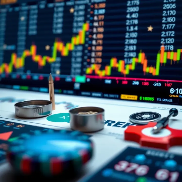 Key Trading Tools and Risk Management in Forex Market Illustration of financial tools including charts, indicators, and risk management icons related to forex trading