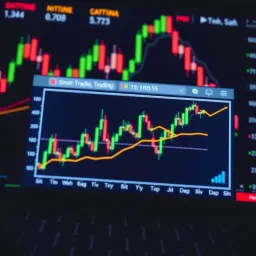 Graph showing benefits and risks of forex trading bots for traders in a dynamic currency market