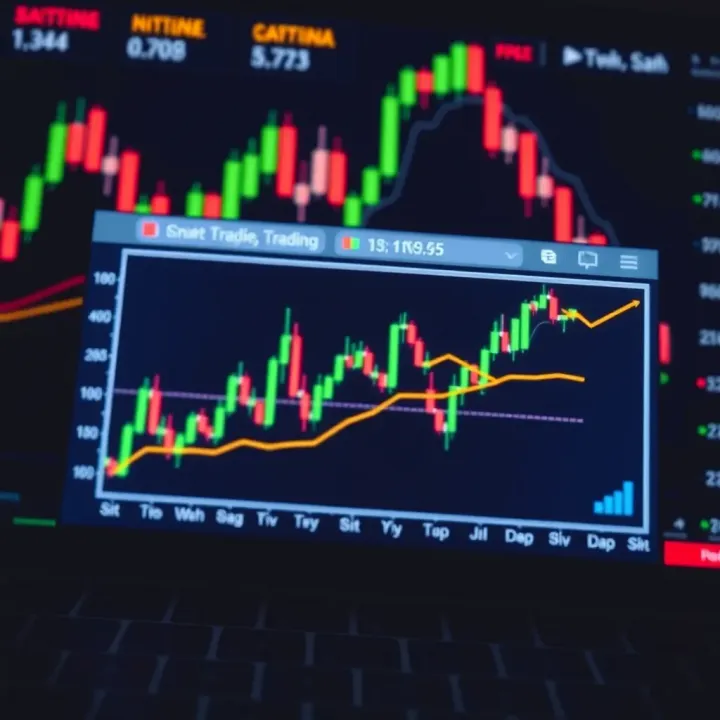 Graph showing benefits and risks of forex trading bots for traders in a dynamic currency market