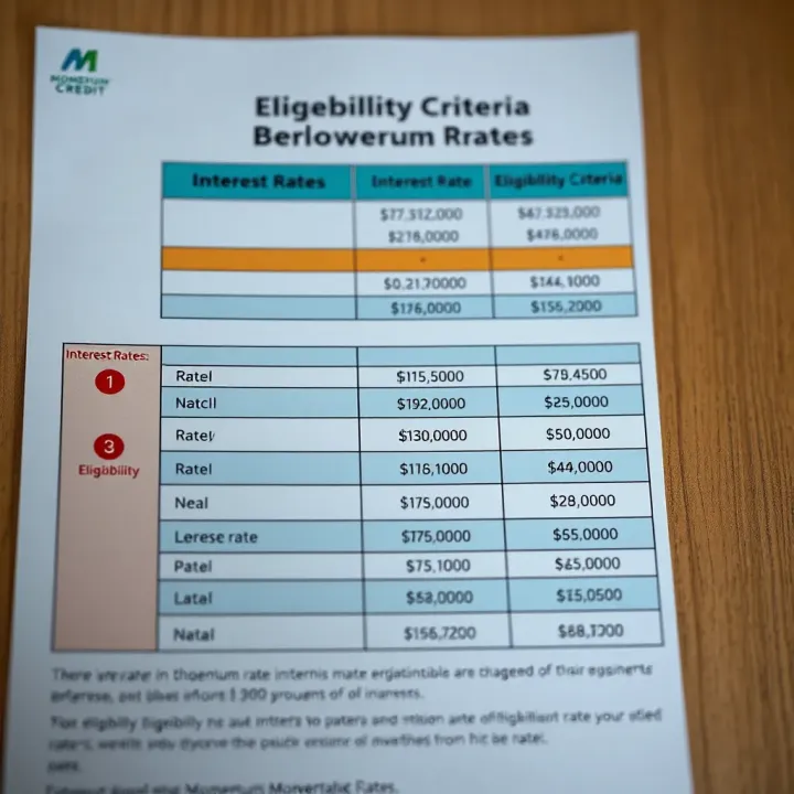 Chart comparing interest rates and eligibility criteria for borrowers in Kenya