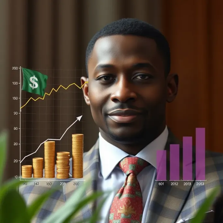 Graphical representation of financial growth and educational progress influenced by Paul Mugenda's initiatives