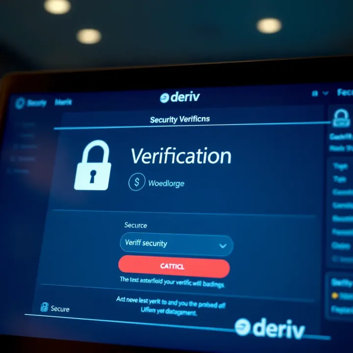 Deriv Platform Security and Verification Features Secure login screen highlighting verification and security features of Deriv platform