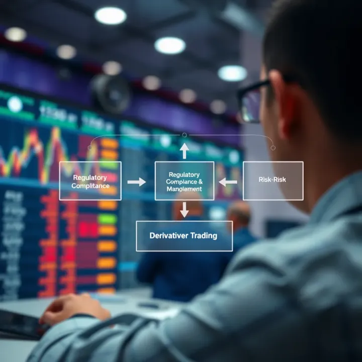Diagram illustrating regulatory compliance and risk management integration in financial systems