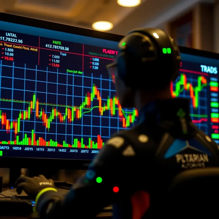 Automated Trading Algorithms Analyzing Market Data Graph showing automated trading algorithms analyzing financial market data