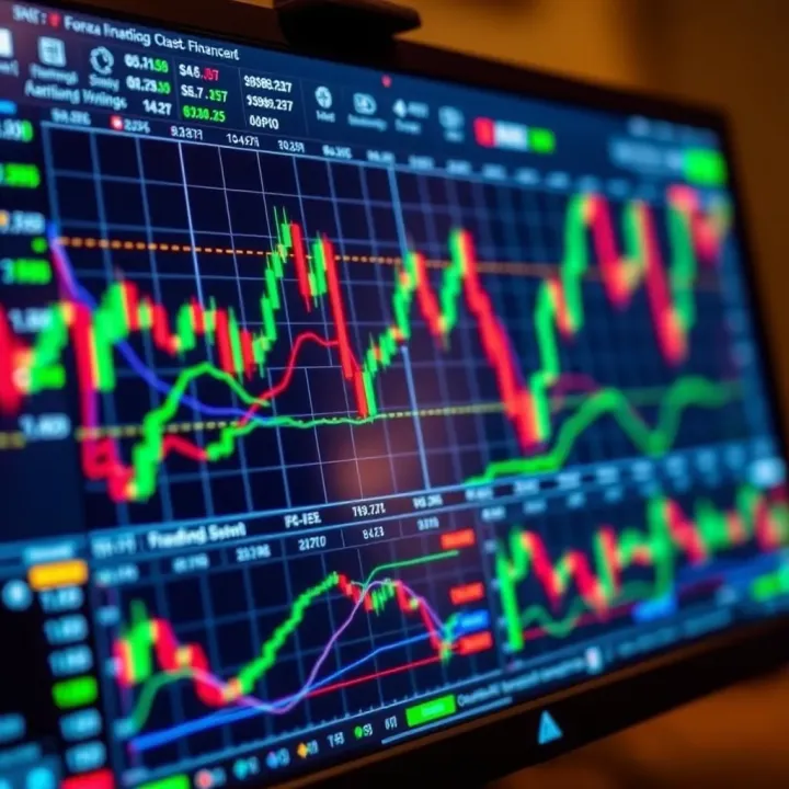 Financial Data and Forex Trading Charts in Kenya Graph showing financial data trends and forex trading charts on a computer screen