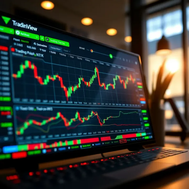 TradingView interface displaying various financial charts and technical indicators for market analysis