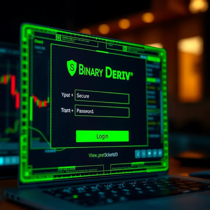 Secure login interface displaying username and password fields for online trading platform